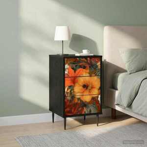 Imagine vidaXL Dulap de noapte GENNEP 2 buc. Stejar Negru 36 x 33 x 61 cm
