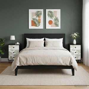 Imagine vidaXL Dulap de noapte GOTHA 2 buc. Stejar Negru 36 x 33 x 61 cm