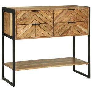 Imagine vidaXL Masă de consolă Maro 90 x 35 x 80 cm Lemn Solid de Acacia