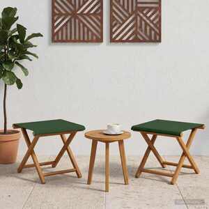 Imagine vidaXL Scaun de plajă 2 pcs Lemn de eucalipt masiv Verde