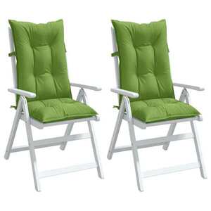 Imagine vidaXL Perne scaun spătar înalt 2 buc. melanj verde 120x50x7 cm textil