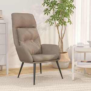 Imagine vidaXL Scaun de relaxare, gri taupe, piele întoarsă artificială