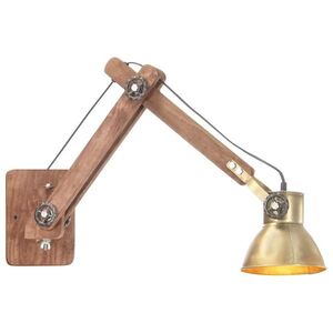 Imagine vidaXL Lampă de perete, stil industrial, alamă, rotund, E27