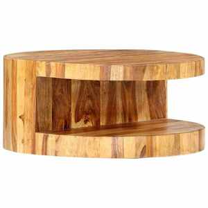Imagine vidaXL Măsuță de cafea rotundă, 65 x 30 cm, lemn masiv de acacia