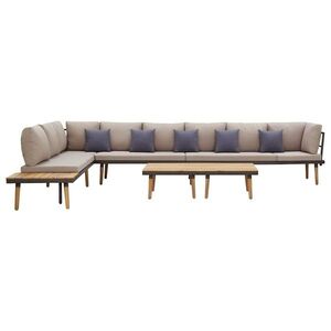 Imagine vidaXL Set mobilier de grădină 8 locuri cu perne lemn masiv de acacia