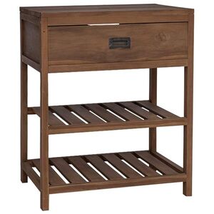 Imagine vidaXL Dulap de Baie natural 60 x 45 x 75 cm Lemn solid de tec