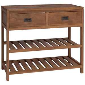 Imagine vidaXL Dulap de Baie natural 90 x 45 x 75 cm Lemn solid de tec