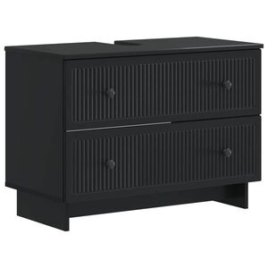 Imagine vidaXL Dulap pentru Chiuveta de Baie EDE Negru 82 x 41 x 59 cm