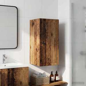 Imagine vidaXL Dulap de perete pentru baie EDE Lemn vechi 30 x 31 x 59 cm