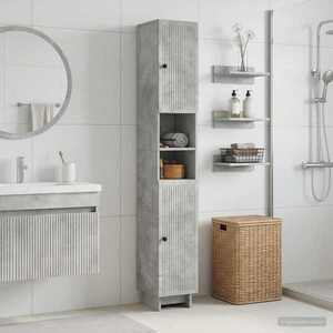 Imagine vidaXL Cabinet de Baie cu Raft Deschis EDE Gri Beton 30 x 31 x 190 cm