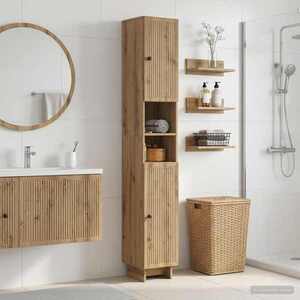 Imagine vidaXL Cabinet de Baie cu Raft Deschis EDE Stejar Artizanal