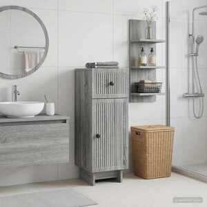 Imagine vidaXL Dulap de Depozitare pentru Baie EDE Sonoma gri 30 x 31 x 80 cm