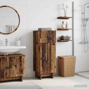 Imagine vidaXL Dulap de Depozitare pentru Baie EDE Lemn vechi 30 x 31 x 80 cm