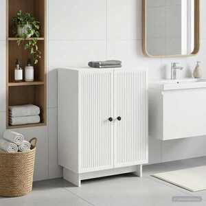 Imagine vidaXL Dulap de Depozitare pentru Baie EDE Alb 59, 5 x 31 x 80 cm