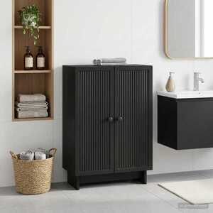 Imagine vidaXL Dulap de Depozitare pentru Baie EDE Negru 59, 5 x 31 x 80 cm