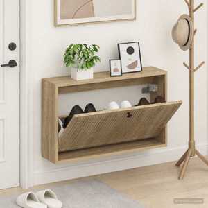 Imagine vidaXL Dulap pentru pantofi montat pe perete EDE 71 x 17 x 43 cm