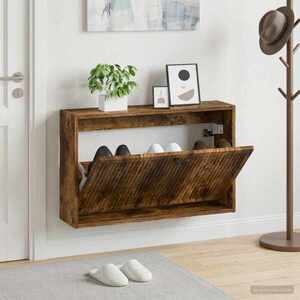 Imagine vidaXL Dulap pentru pantofi montat pe perete EDE 71 x 17 x 43 cm