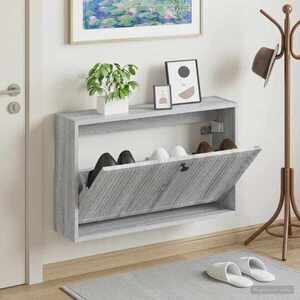 Imagine vidaXL Dulap pentru pantofi montat pe perete EDE 71 x 17 x 43 cm