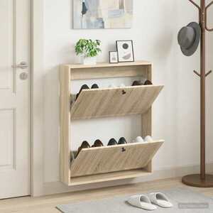 Imagine vidaXL Dulap pentru pantofi montat pe perete EDE 71 x 17 x 86 cm