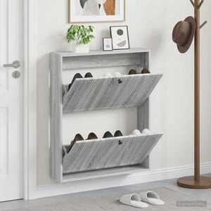 Imagine vidaXL Dulap pentru pantofi montat pe perete EDE 71 x 17 x 86 cm