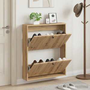 Imagine vidaXL Dulap pentru pantofi montat pe perete EDE 71 x 17 x 86 cm