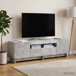 Imagine vidaXL Cabinet TV cu LED Gri Beton Lemn prelucrat