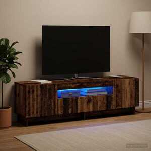 Imagine vidaXL Cabinet TV cu LED Lemn vechi Lemn prelucrat