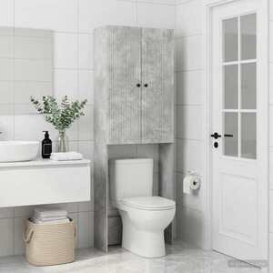 Imagine vidaXL Dulap pentru toaletă EDE Gri Beton 66 x 25, 5 x 190 cm