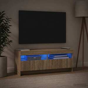 Imagine vidaXL Cabinet TV cu LED Stejar Sonoma Lemn prelucrat