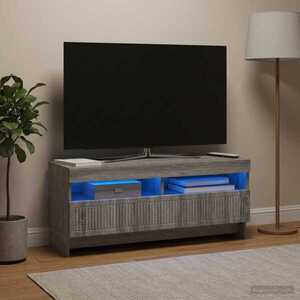 Imagine vidaXL Cabinet TV cu LED Sonoma gri Lemn prelucrat