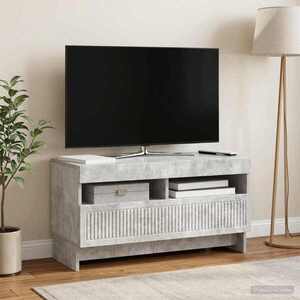 Imagine vidaXL Cabinet TV cu LED Gri Beton Lemn prelucrat