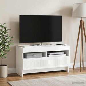 Imagine vidaXL Cabinet TV cu LED Alb foarte lucios Lemn prelucrat