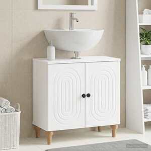 Imagine vidaXL Dulap pentru Chiuveta de Baie ALKMAAR Alb 59, 5 x 31, 5 x 59 cm