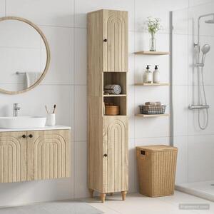 Imagine vidaXL Cabinet de Baie cu Raft Deschis ALKMAAR Stejar Sonoma