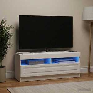 Imagine vidaXL Cabinet TV cu LED Alb Lemn prelucrat