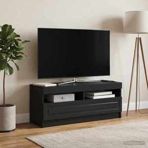 Imagine vidaXL Cabinet TV cu LED Negru Lemn prelucrat