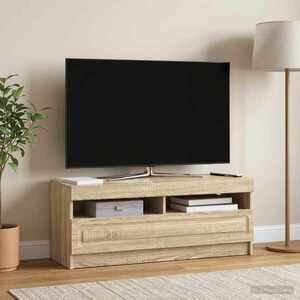 Imagine vidaXL Cabinet TV cu LED Stejar Sonoma Lemn prelucrat