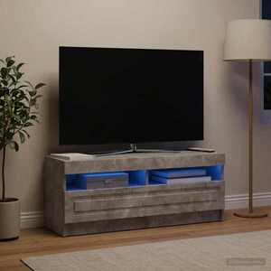 Imagine vidaXL Cabinet TV cu LED Gri Beton Lemn prelucrat