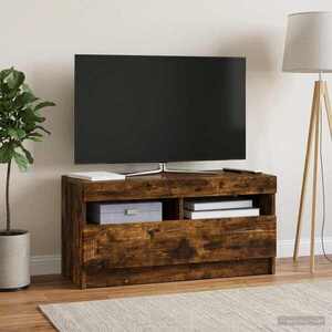 Imagine vidaXL Cabinet TV cu LED Stejar fumuriu Lemn prelucrat