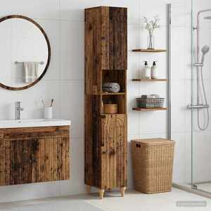 Imagine vidaXL Cabinet de Baie cu Raft Deschis ALKMAAR Lemn vechi