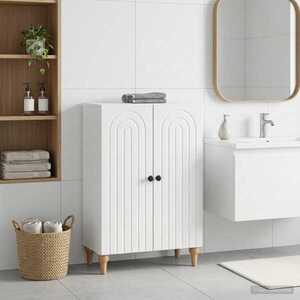Imagine vidaXL Dulap de Depozitare pentru Baie ALKMAAR Alb 59, 5 x 31 x 80 cm