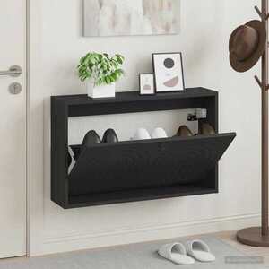 Imagine vidaXL Dulap pentru pantofi montat pe perete ALKMAAR 71 x 17 x 43 cm