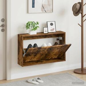 Imagine vidaXL Dulap pentru pantofi montat pe perete ALKMAAR 71 x 17 x 43 cm