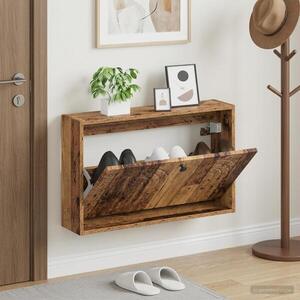 Imagine vidaXL Dulap pentru pantofi montat pe perete ALKMAAR 71 x 17 x 43 cm