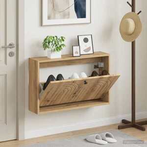 Imagine vidaXL Dulap pentru pantofi montat pe perete ALKMAAR 71 x 17 x 43 cm