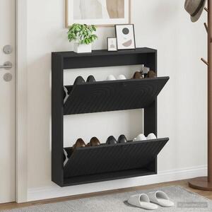 Imagine vidaXL Dulap pentru pantofi montat pe perete ALKMAAR 71 x 17 x 86 cm