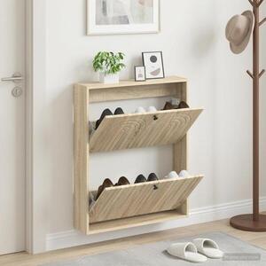 Imagine vidaXL Dulap pentru pantofi montat pe perete ALKMAAR 71 x 17 x 86 cm