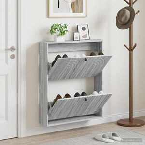 Imagine vidaXL Dulap pentru pantofi montat pe perete ALKMAAR 71 x 17 x 86 cm