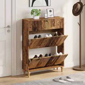 Imagine vidaXL Dulap pentru pantofi ALKMAAR 78 x 24 x 103 cm Lemn prelucrat