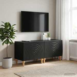 Imagine vidaXL Cabinet TV Negru Lemn prelucrat